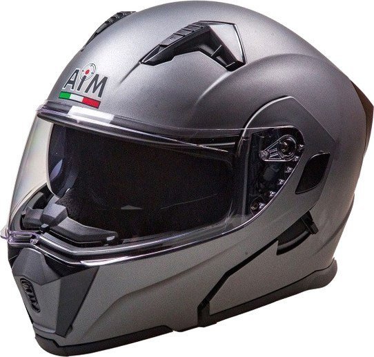 Мотошлем AIM JK906 906-005-L (L, серый металлик)