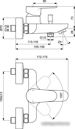Смеситель Ideal Standard Cerafine O BC500AA