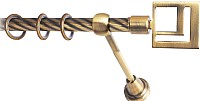Карниз для штор Lm Decor Квадро 179 1р витой (антик, 3м)