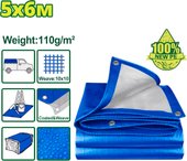 Тент Dyllu DTTQ1856 5x6 м 110 г/м2 (синий)