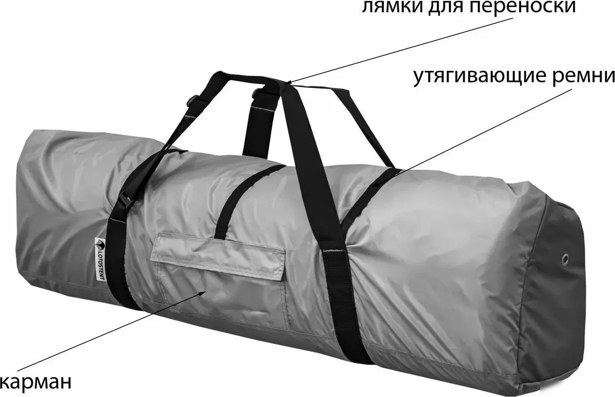 Чехол/сумка для палатки Лотос Компрессионная 6027 (оливковый, 120см)
