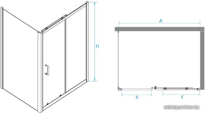 Душевой уголок RGW PA-74B 410874100-14 100x100 (черный/прозрачное стекло)