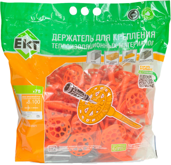 Дюбель для теплоизоляции ЕКТ B009638 (75 шт)