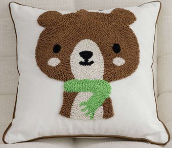 Чехол на подушку Matex Tufted Toys ALEX-58 (белый/коричнеый/зеленый)