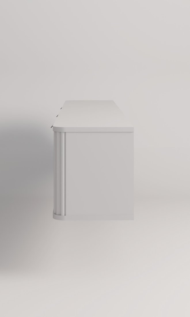 Тумба Arvento Rondo навесная 3D (белый/эко джелато)