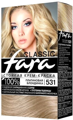 Крем-краска Fara Classic 531 платиновая блондинка 50 мл