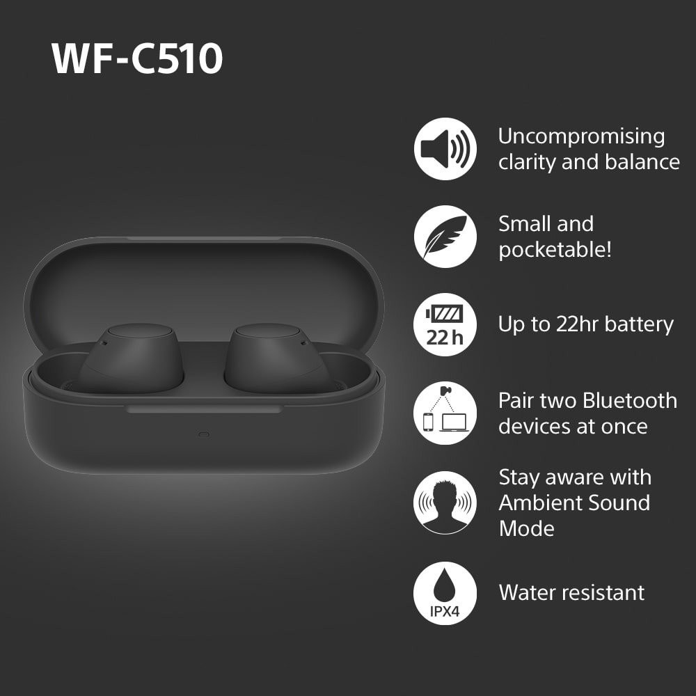 Наушники Sony WF-C510 (черный)