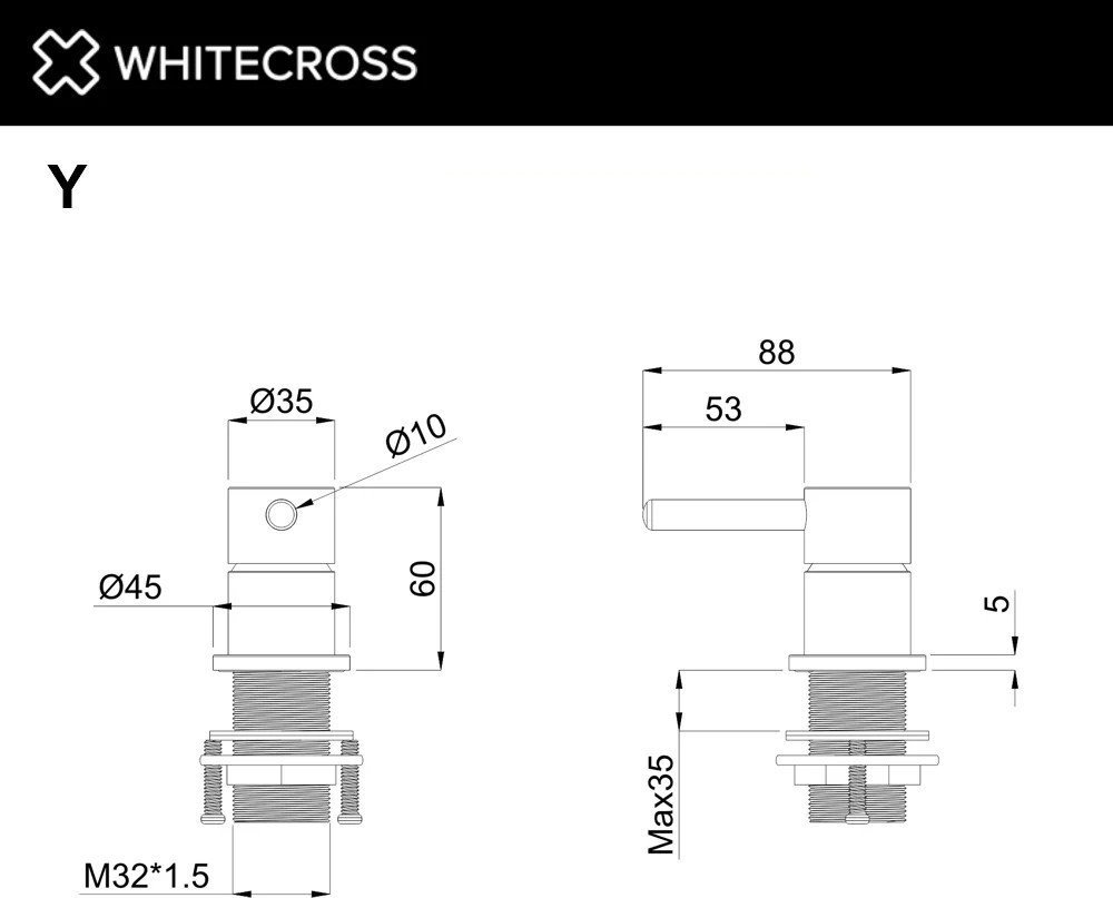 Смеситель Whitecross Y1214GL (золото)