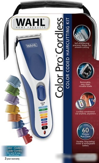 Машинка для стрижки волос Wahl Color Pro Cordless 9649-016