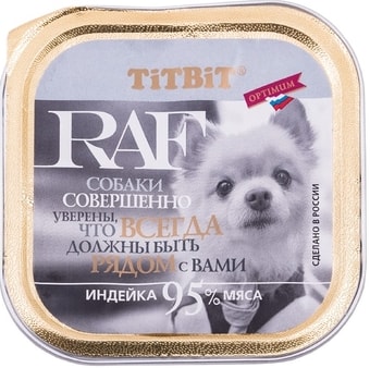 Консервированный корм для собак TiTBiT RAF Индейка 100 г