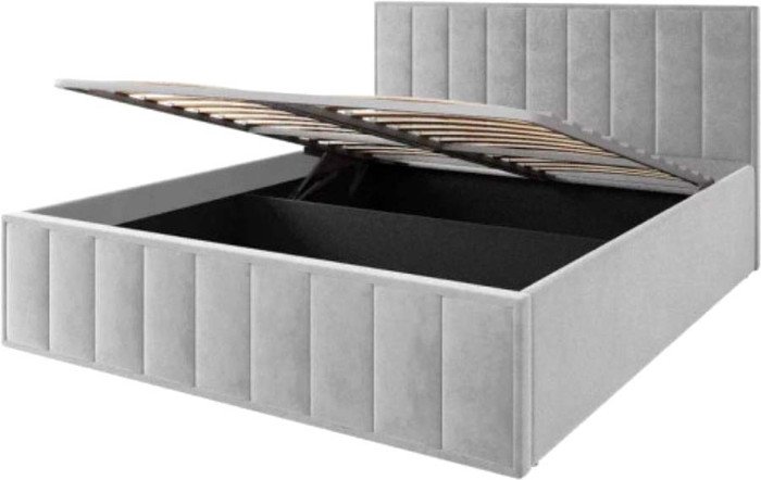 Кровать ДСВ Лана 1.4 с ПМ 140x200 (серый софт)