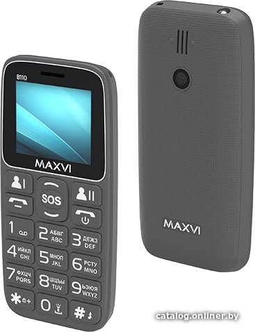 Кнопочный телефон Maxvi B110 (серый)