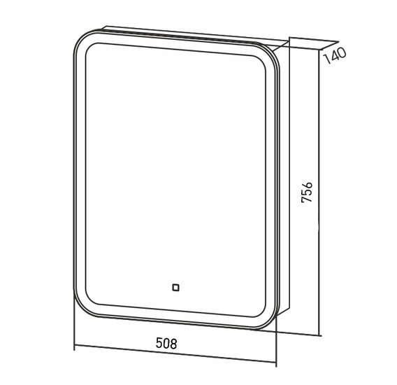 Silver Mirrors Шкаф с зеркалом Фиджи flip 50x75 LED-00002471