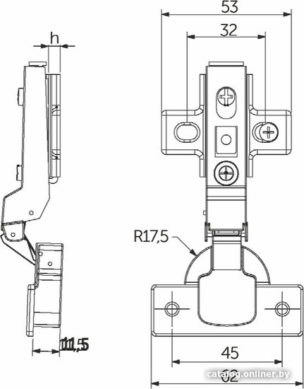 Мебельная петля AKS 11137