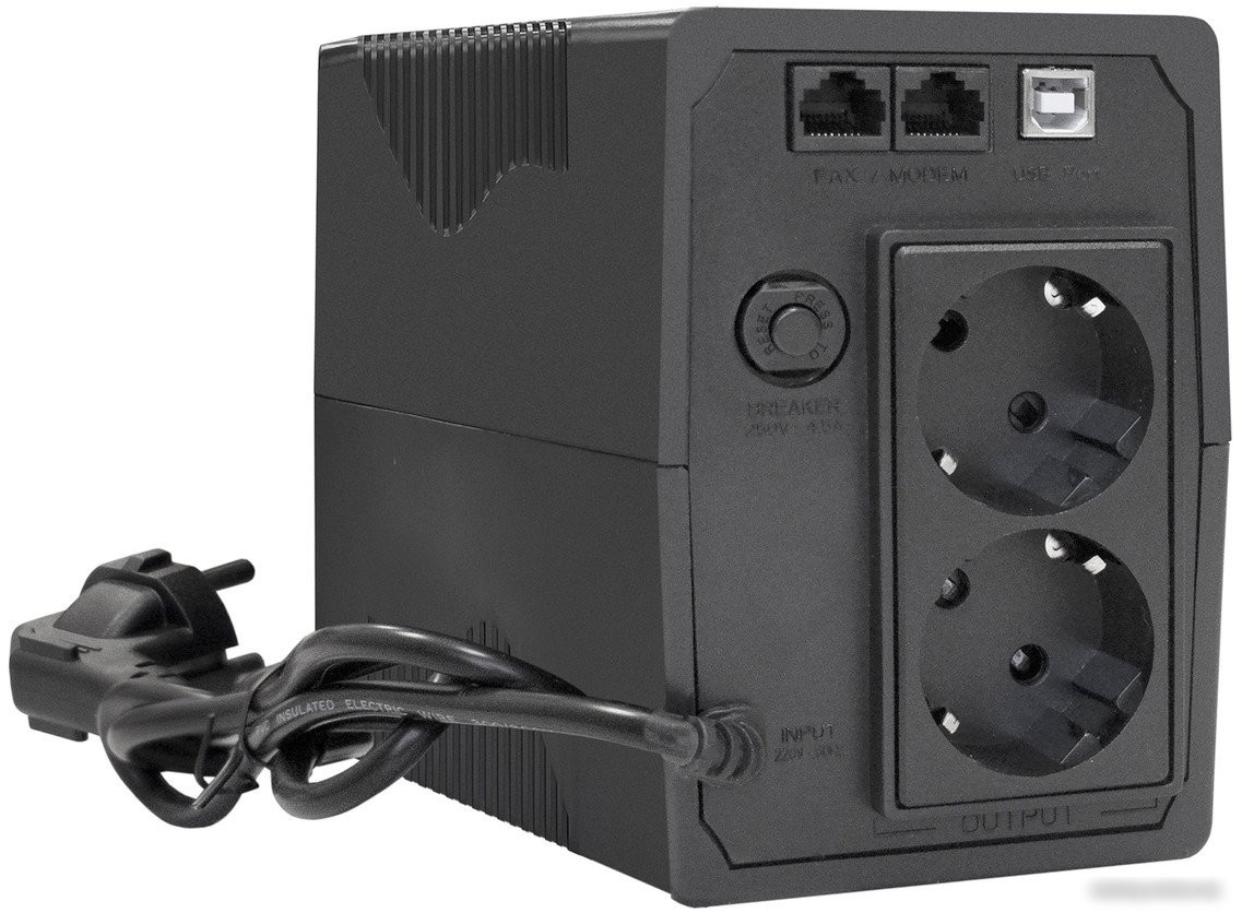 Источник бесперебойного питания ExeGate Power Smart ULB-1000.LCD.AVR.2SH.RJ.USB EX292792RUS