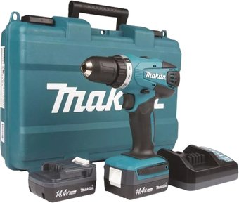 Ударная дрель-шуруповерт Makita HP347DWE (с 2-мя АКБ, кейс)