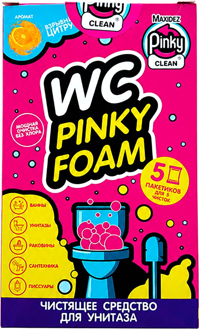 Средство для унитаза Maxidez Pinky Clean (10x90г)
