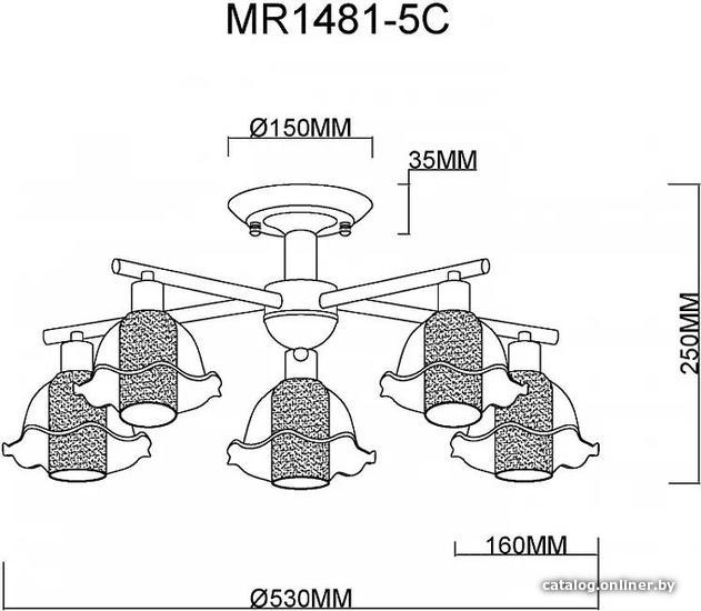 Люстра средней высоты Myfar Lisa MR1481-5C