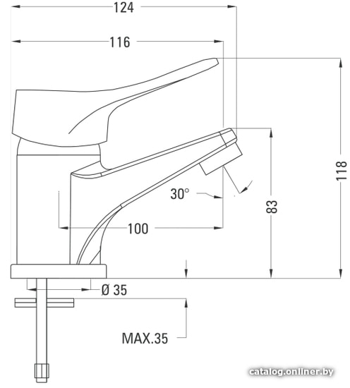 Смеситель Deante Vero BOW 021M