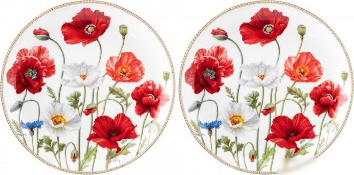 Набор тарелок Elan Gallery Маки 420762 (New Bone China)