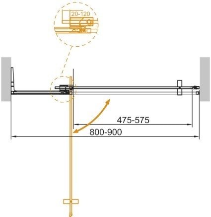 Душевая дверь Cezares Slider-B-1-100/110-C-Cr