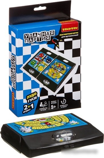 Настольная игра Bondibon Удачная партия 2в1. Лудо, гуси ВВ3483