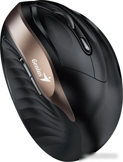 Вертикальная мышь Genius Ergo 8250S (черный/золотистый)