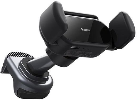 Держатель для смартфона Baseus T-Space Solar Electric Car Mount C40351300111-00