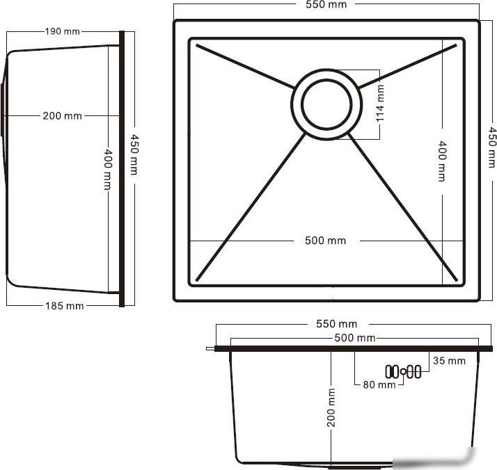 Кухонная мойка Schtoff Undermount Best Decor Black 5545