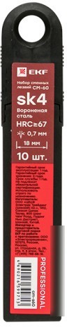 Набор сменных лезвий EKF СМ-60 18мм cm-s60 (10шт)