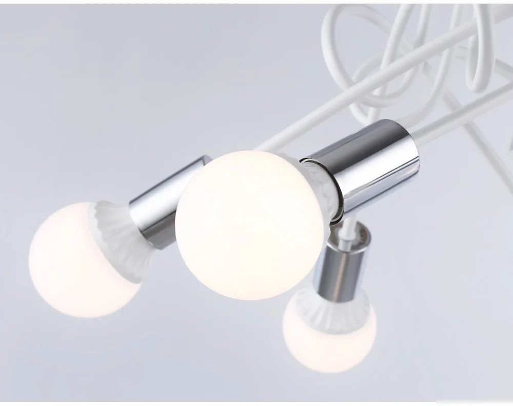 Люстра средней высоты Ambrella light Traditional TR80417/5 WH/CH (белый/хром )