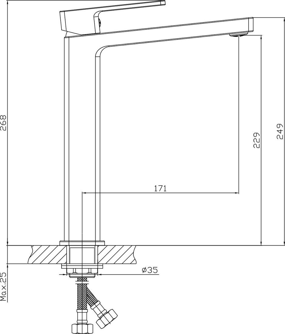 Умывальник Lauter 21493A + Cascade 21СК0655BS