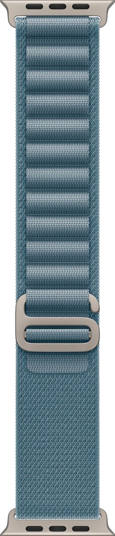 Умные часы Apple Watch Ultra 3 LTE 49 мм (титановый корпус, природный/голубой, текстильный ремешок размера S)