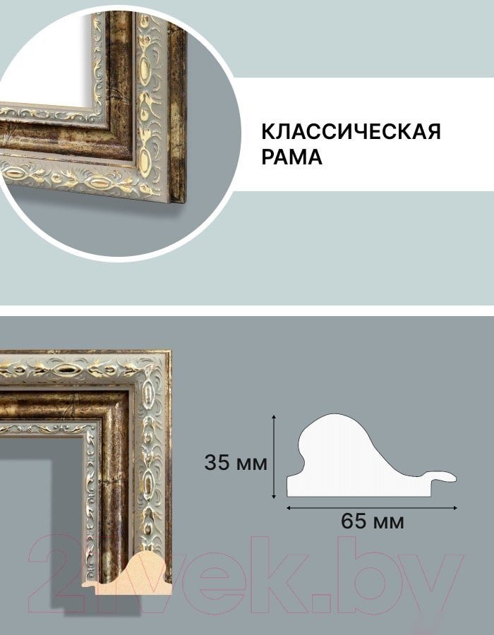 Фоторамка Декарт 50x70 8Л3600 (коричневый с золотом)