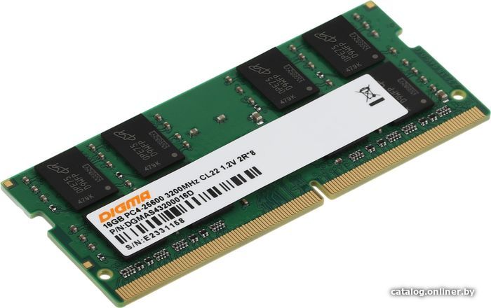 Оперативная память Digma 16ГБ DDR4 SODIMM 3200 МГц DGMAS43200016D