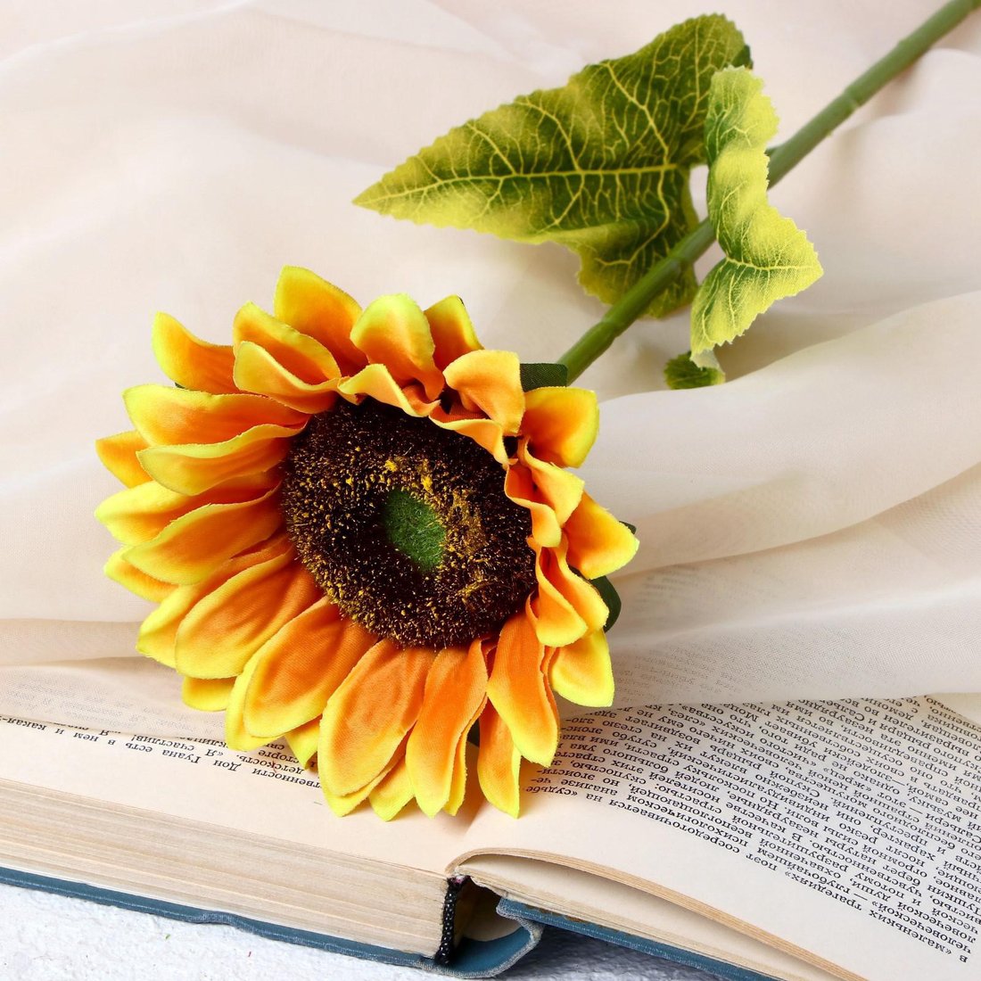 Искусственный цветок Poetry in flowers Пышный подсолнух 4738235