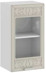 Шкаф навесной Трия Долорес 1В4С (крем)