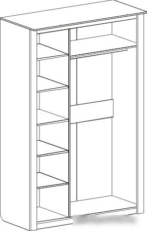 Шкаф распашной Мебельград Элана 143x64.5x218.5 (бодега белая)