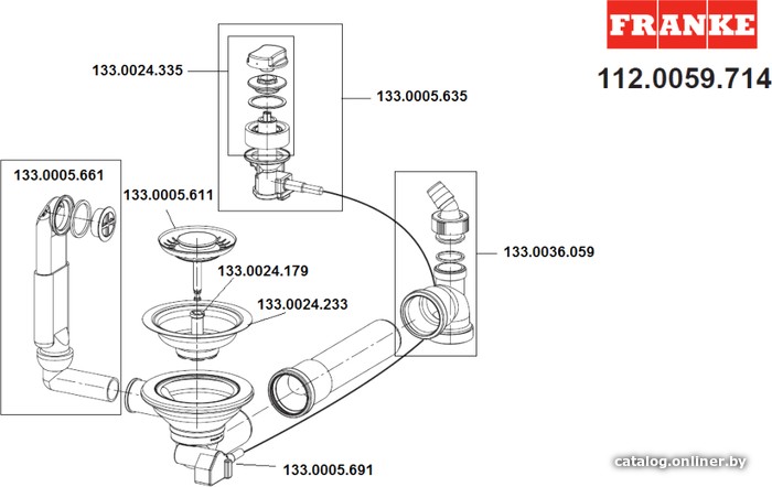 Донный клапан Franke 112.0059.714