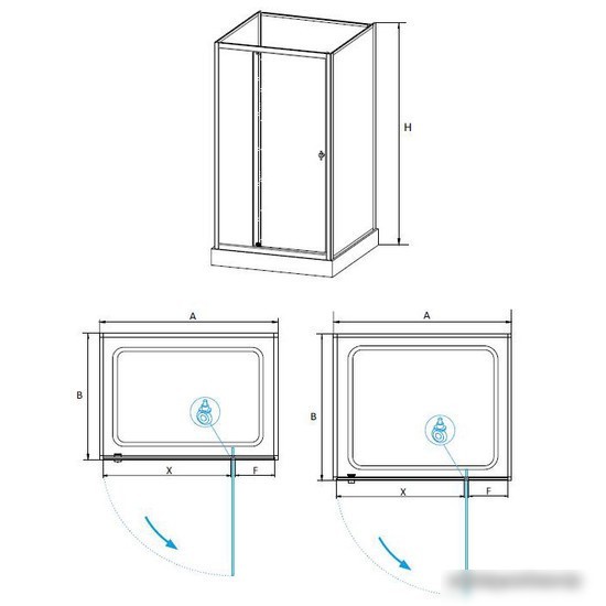 Душевая кабина RGW AN-207 411320780-95 80x100 (белый/прозрачно-матовое стекло)
