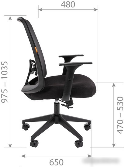 Офисное кресло CHAIRMAN 535 LT (черный/серый)