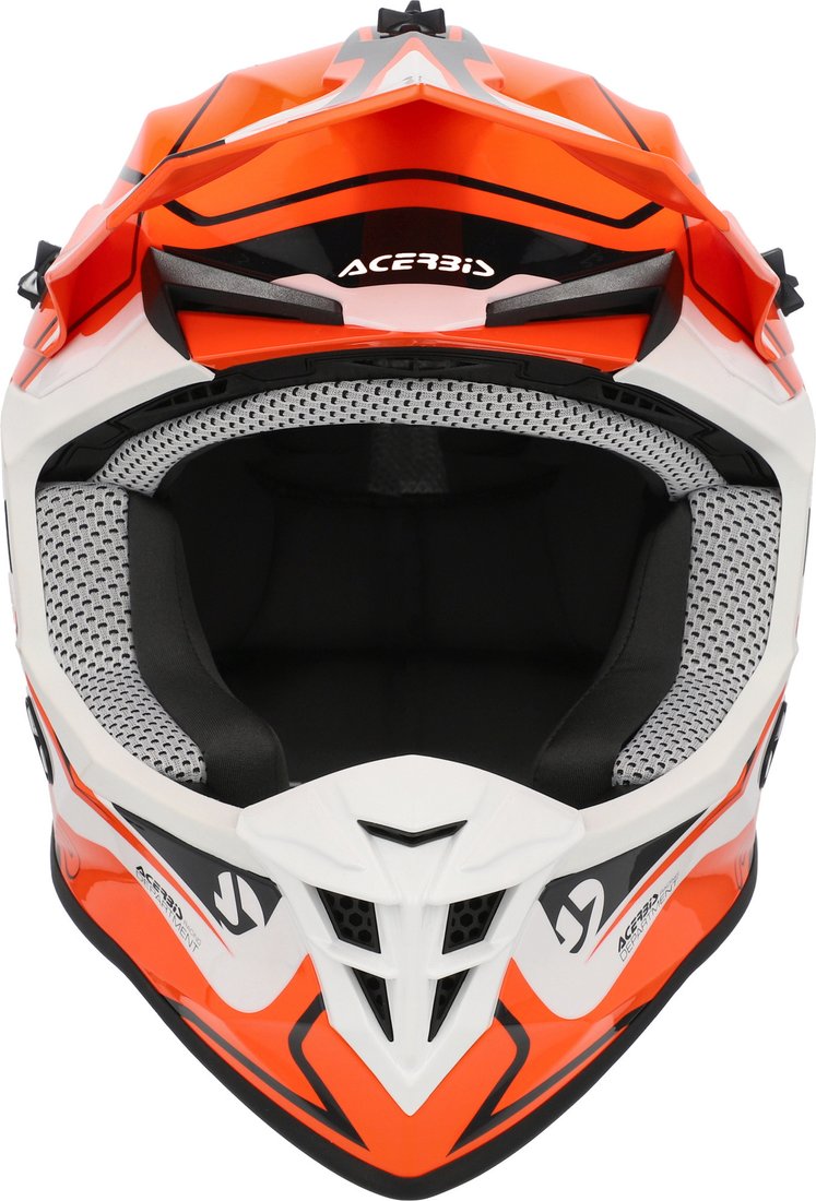 Мотошлем Acerbis Linear 2206 Graphic 0025316.203.061 (XS, оранжевый/белый)