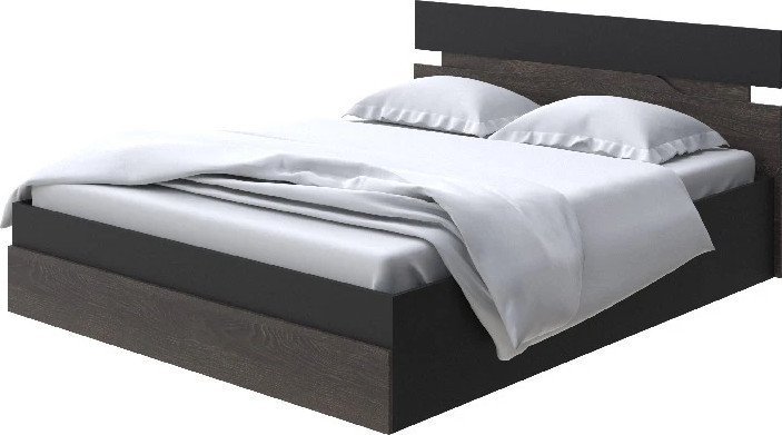 Кровать PROxSON Milton с ПМ 140x200 (черный/дуб кантербери)