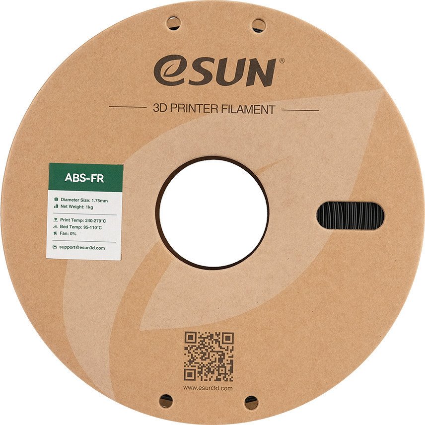 Пластик eSUN ABS-FR ABS-FR175B1Y1 (1.75мм, 1кг, черный)