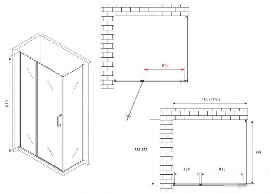 Душевой уголок Abber Sonnenstrand AG04110BS-S85B