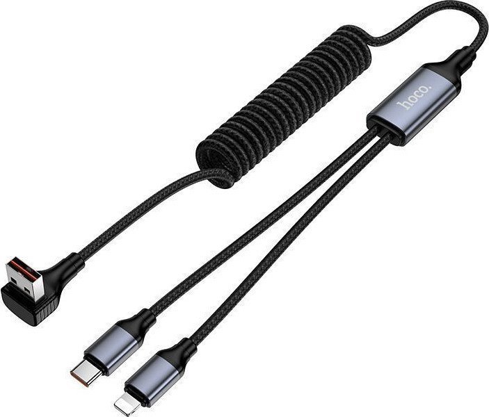 Кабель Hoco DU60 USB Type-A - USB Type-C/Lightning (1.5 м, черный)