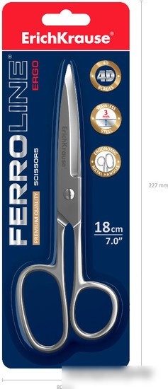 Ножницы канцелярские Erich Krause Ferro 18 см 14852