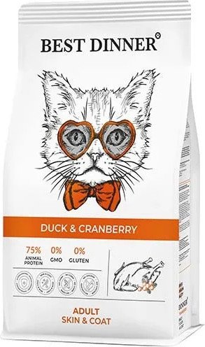 Сухой корм для кошек Best Dinner Adult Cat Duck & Cranberry (1.5кг)