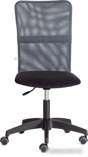 Кресло TetChair Star флок/ткань (черный/серый, 35/W-12)