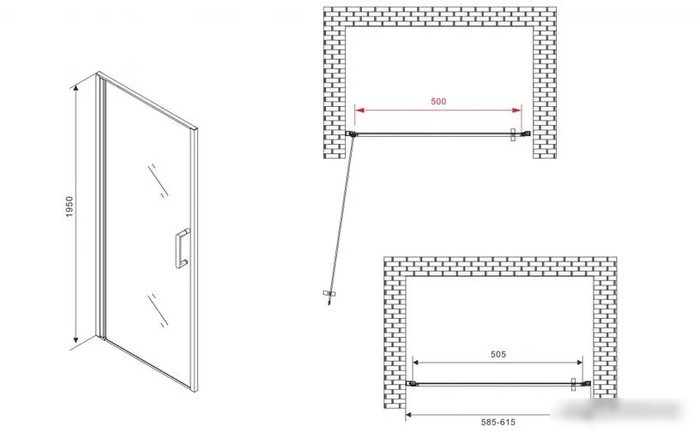 Душевая дверь Abber Sonnenstrand AG04060
